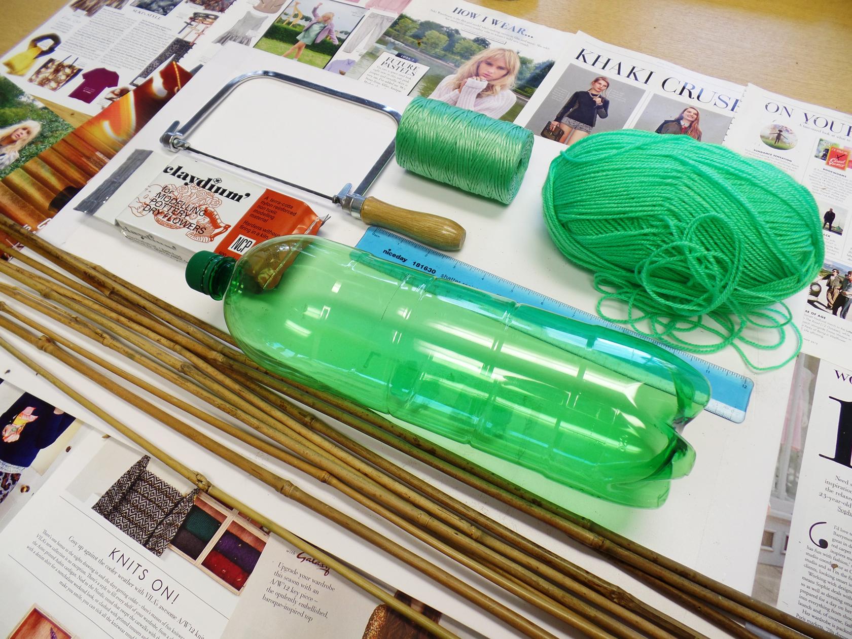 Materials for creating home-made bee house 2 Materials for creating home-made bee house 2